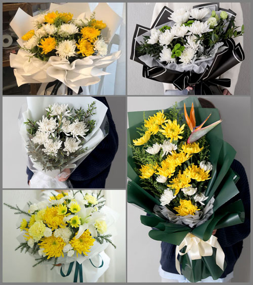 山东青岛平度市东阁街道北荆家村白事花束代送